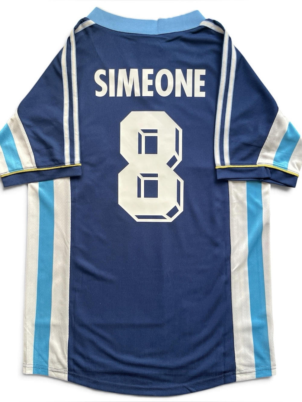 Simeone #8 Argentina Retro Soccer Jersey 1998 Away Kit
